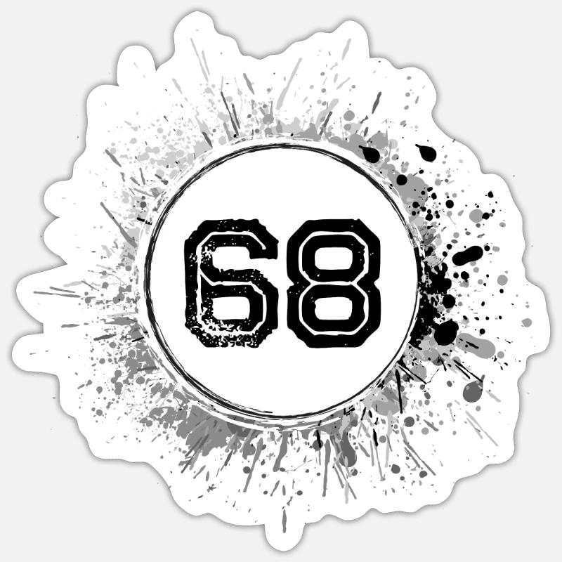 68 Nombre d’objets blob - Sticker taille S (10 x 10 cm) - blanc mat
