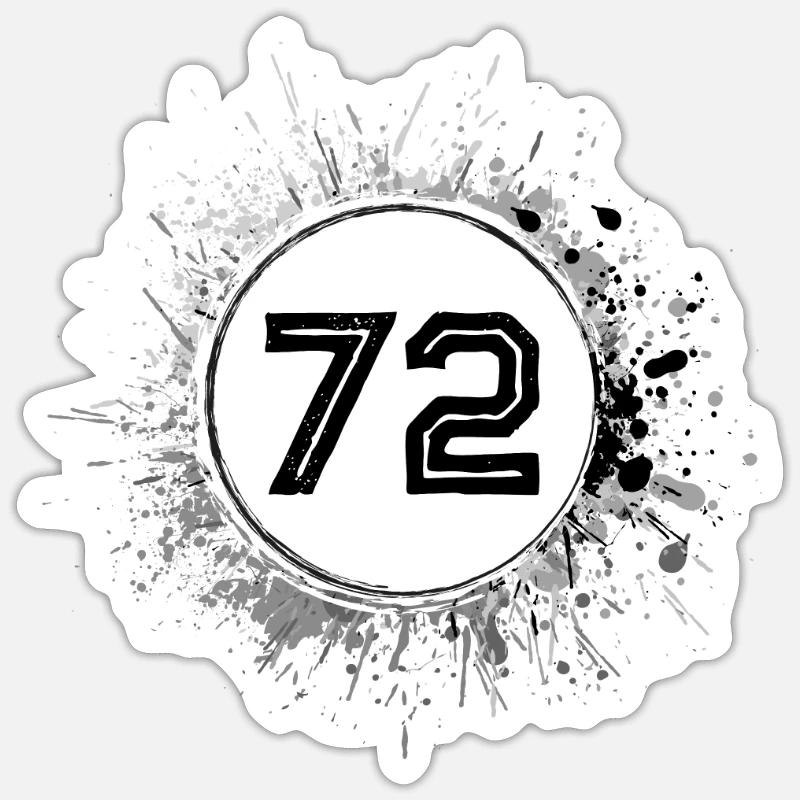 72 Nombre d’objets blob Sticker taille S (10 x 10 cm)