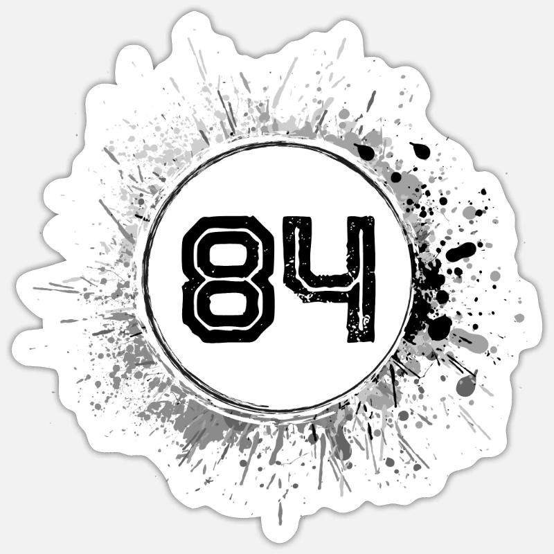 84 Nombre d’objets blob - Sticker taille S (10 x 10 cm) - blanc mat