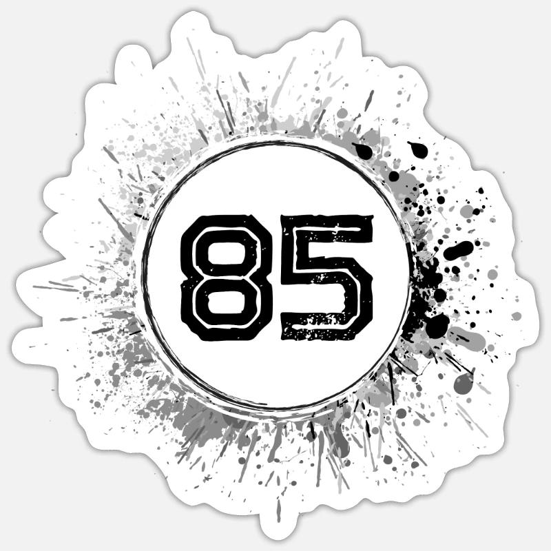 85 Nombre d’objets blob - Sticker taille S (10 x 10 cm) - blanc mat