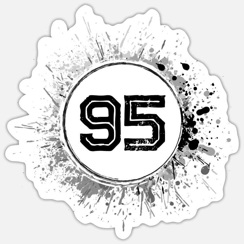 95 Nombre d’objets blob - Sticker taille S (10 x 10 cm) - blanc mat