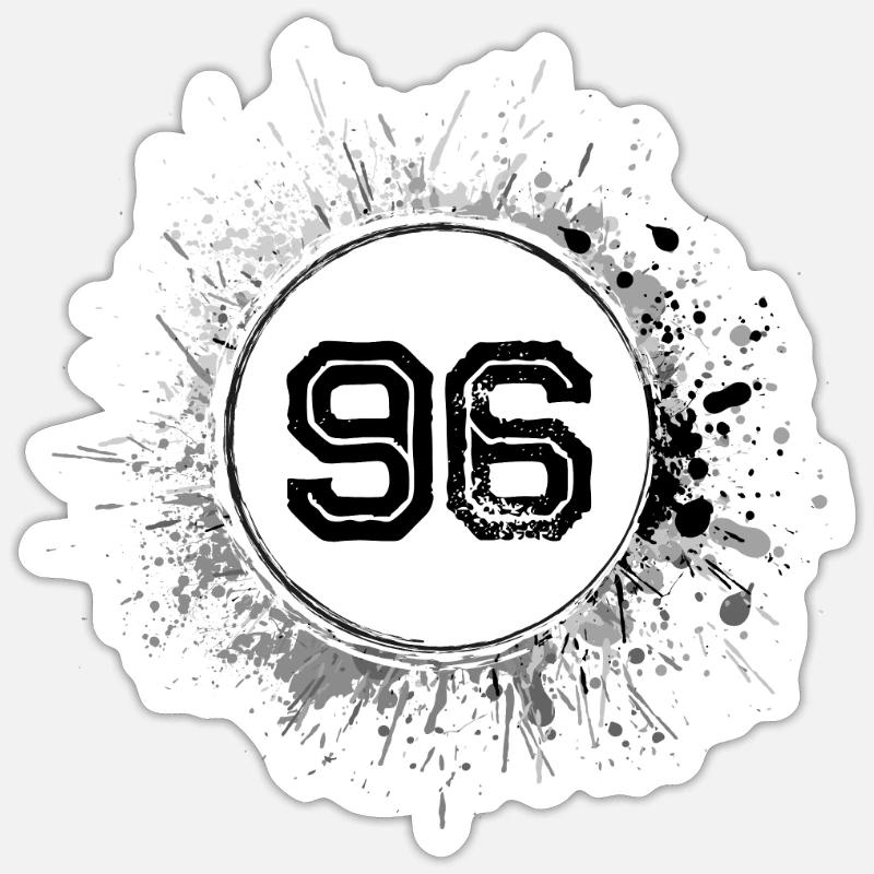 96 Nombre d’objets blob - Sticker taille S (10 x 10 cm) - blanc mat