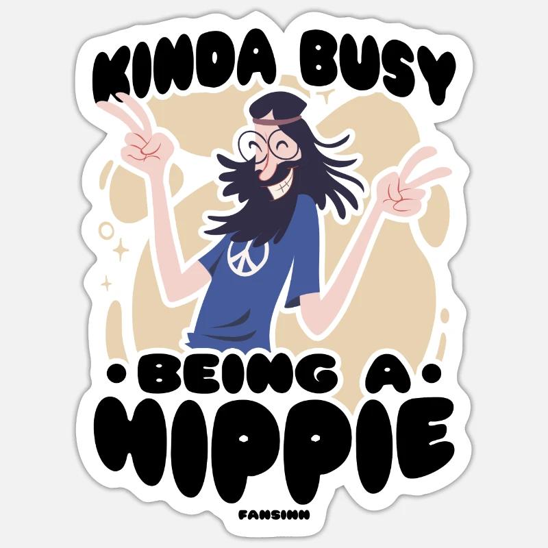 Hippy - Sticker size S (10 x 10 cm) - white matte