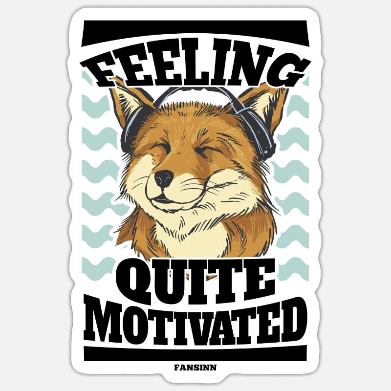 Motivation - Sticker taille S (10 x 10 cm) - blanc mat