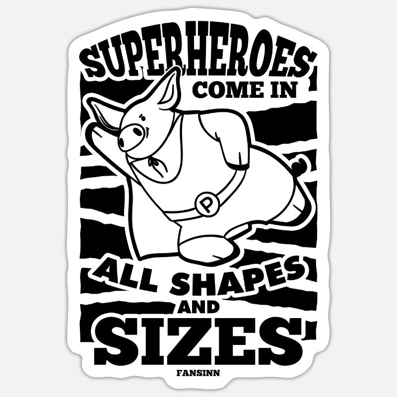 Cochon - Sticker taille S (10 x 10 cm) - blanc mat