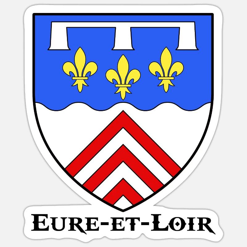 blason Eure et Loir Sticker taille S (10 x 10 cm)