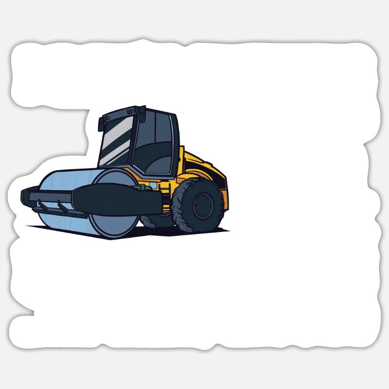 Funny Roller Design - Sticker size S (10 x 10 cm) - white matte