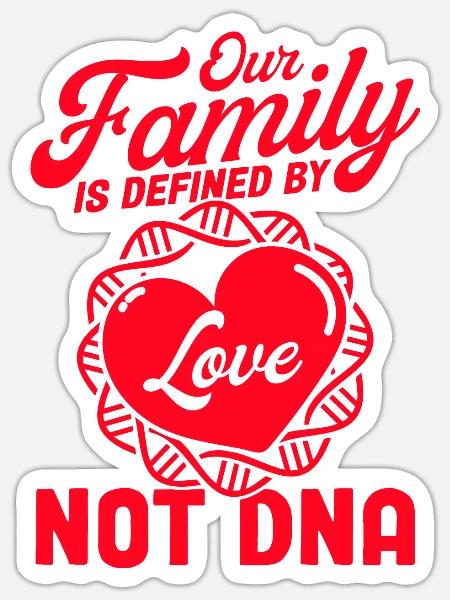 Adoption Pflegeeltern Adoptiveltern Geschenk - Sticker Größe S (10 x 10 cm) - Mattweiß