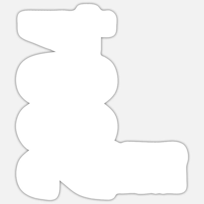 Edition Limitée De 2004 - Sticker taille S (10 x 10 cm) - blanc mat