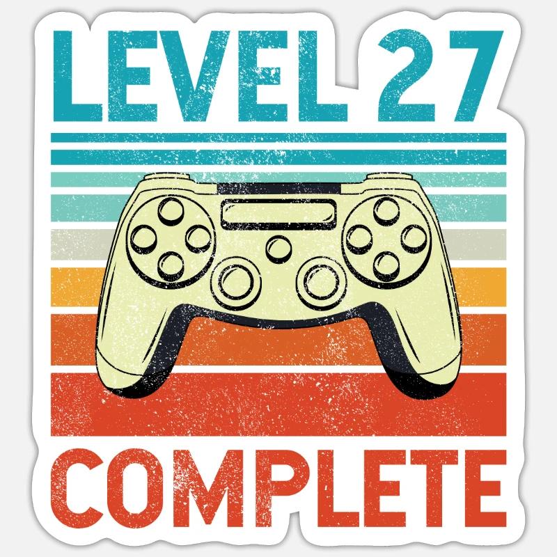 Level 27 Complete - Sticker size S (10 x 10 cm) - white matte