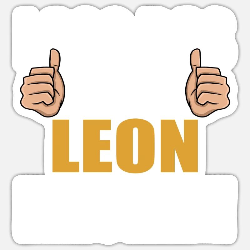 Lass das mal den Leon machen - Sticker Größe S (10 x 10 cm) - Mattweiß