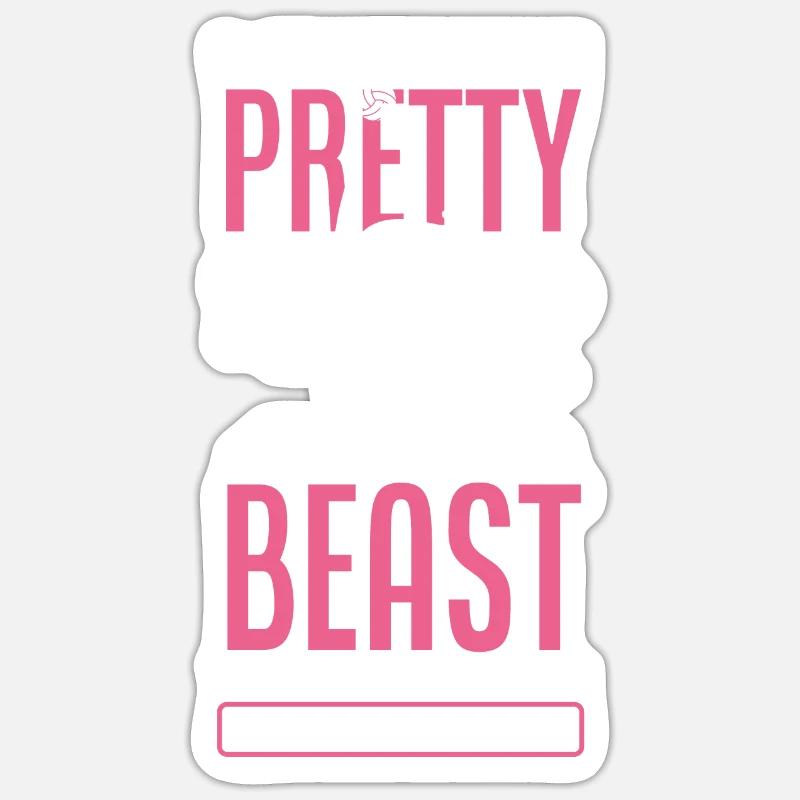 Fun Volleyball Gift - Sticker size S (10 x 10 cm) - white matte