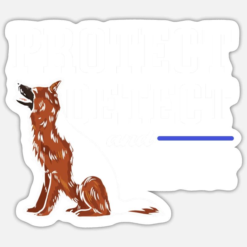 Protéger Détecter - Sticker taille S (10 x 10 cm) - blanc mat