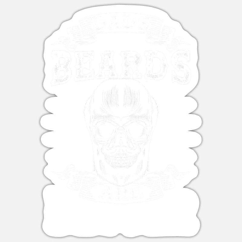 Beards Saying Funny Beard Gift Beard Sticker size S (10 x 10 cm)