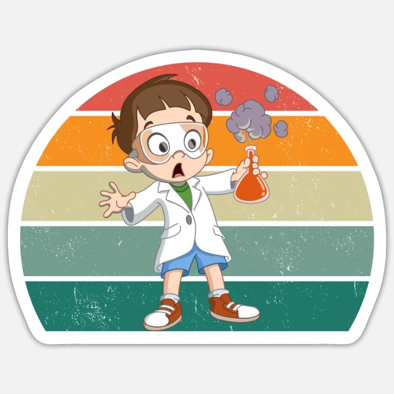 Science Scientist Research Knowledge Sticker size S (10 x 10 cm)