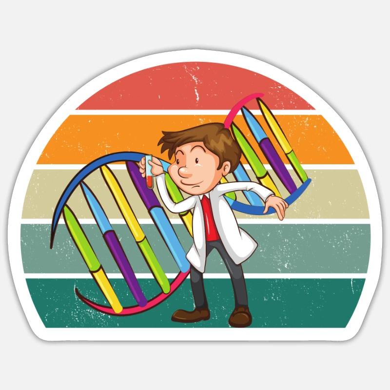 science scientist research knowledge - Sticker size S (10 x 10 cm) - white matte