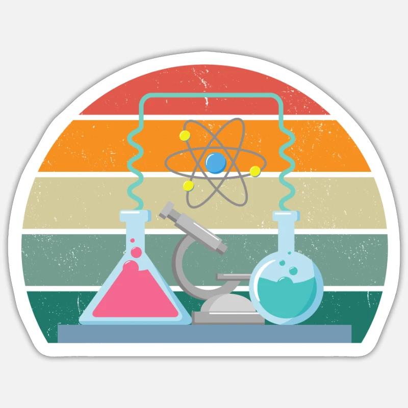 science scientist research knowledge Sticker size S (10 x 10 cm)