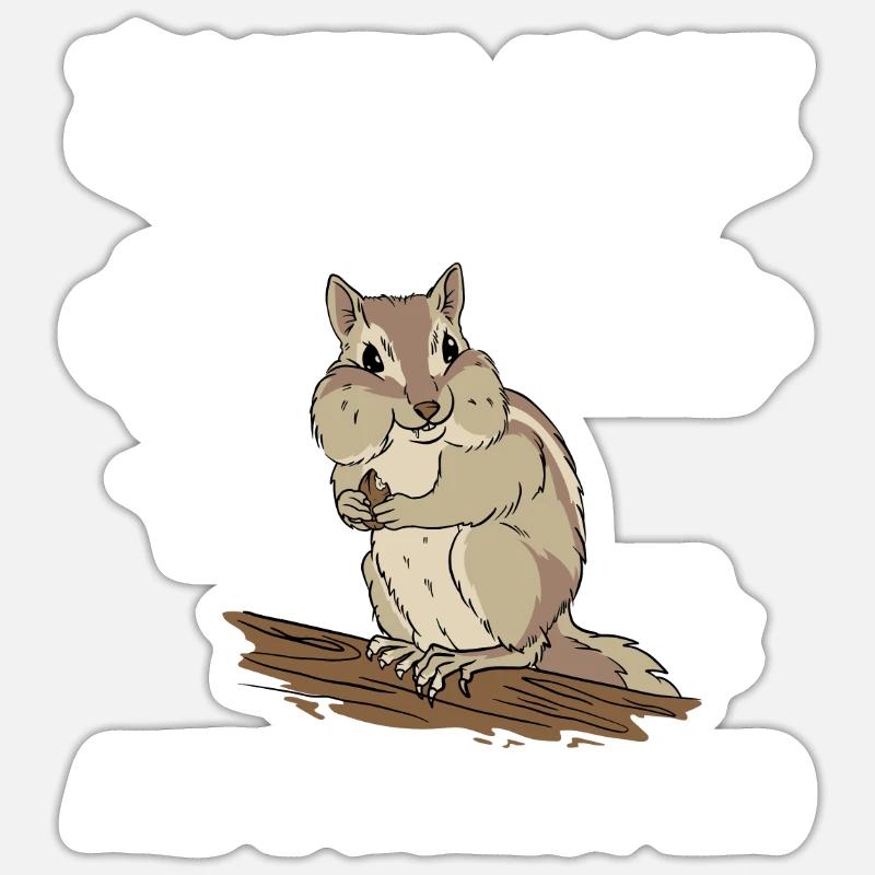Chipmunk Rodent Gift Sticker size S (10 x 10 cm)