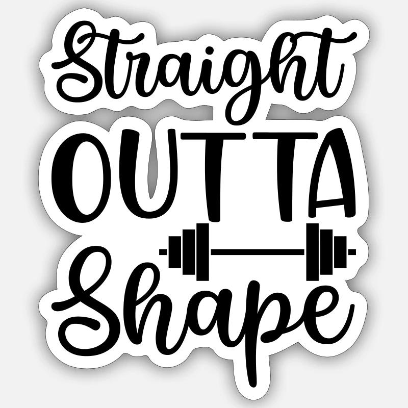27 formes droites - Sticker taille S (10 x 10 cm) - blanc mat