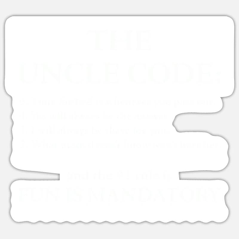 Der Onkel Code lustiger Onkel Spruch Sticker Größe S (10 x 10 cm)