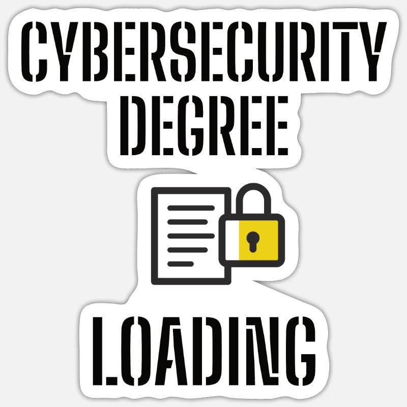 Cybersecurity - IT-Sicherheit Informatiker - Sticker Größe S (10 x 10 cm) - Mattweiß