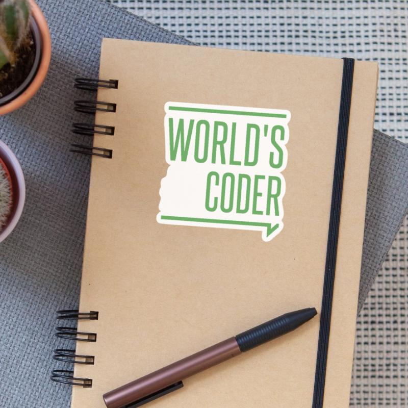 Programmeur - créateurs codeurs monde #0 codeur Sticker taille S (10 x 10 cm)