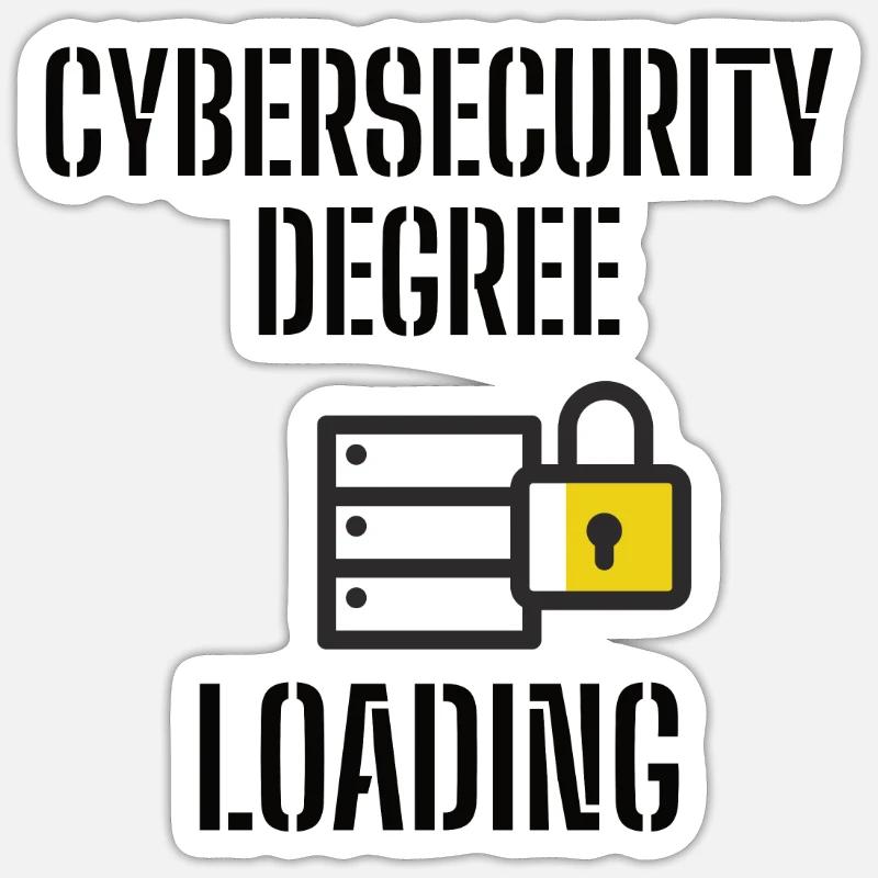 Cybersecurity - IT-Sicherheit Informatiker - Sticker Größe S (10 x 10 cm) - Mattweiß