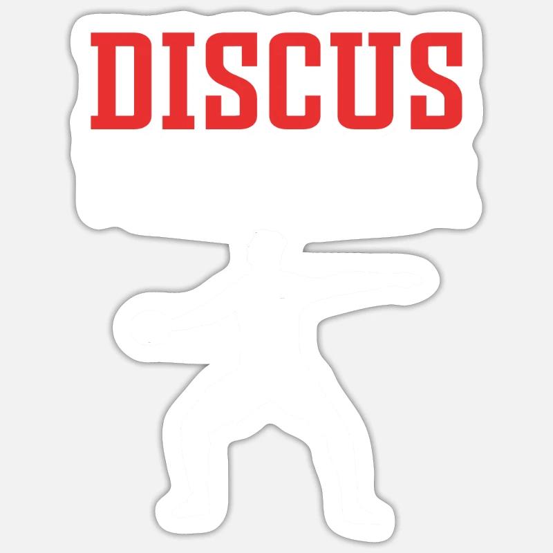 Diskusflüsterer. Diskus-werfer. Diskuswerfen Sticker Größe S (10 x 10 cm)
