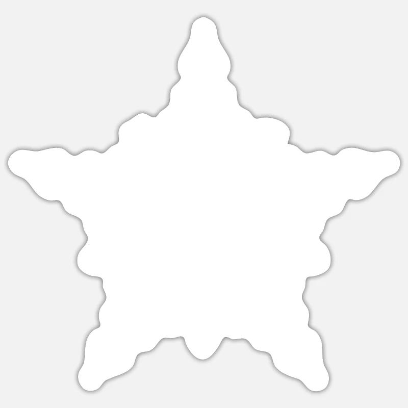 Mandala étoilé - Sticker taille S (10 x 10 cm) - blanc mat