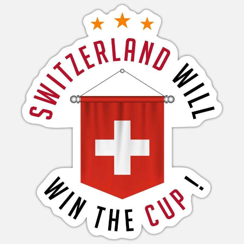 Die Schweiz wird den Cup gewinnen! Sticker Größe S (10 x 10 cm)