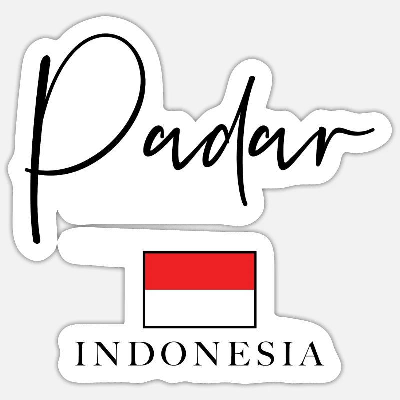 Grèce Flag Holidays - Islande Padar - Sticker taille S (10 x 10 cm) - blanc mat