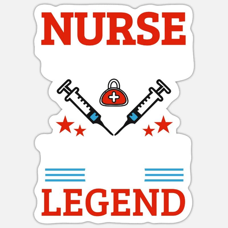 Nurse Man Myth Legend - Sticker size S (10 x 10 cm) - white matte
