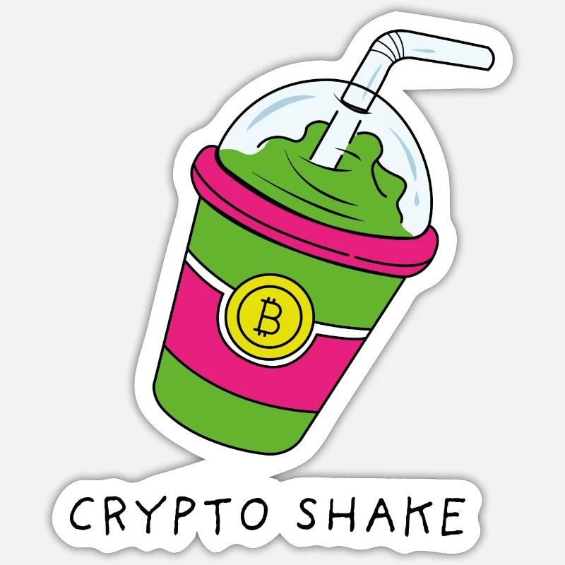 Bitcoin Ethereum Kryptowährungen Shake Sticker Größe S (10 x 10 cm)