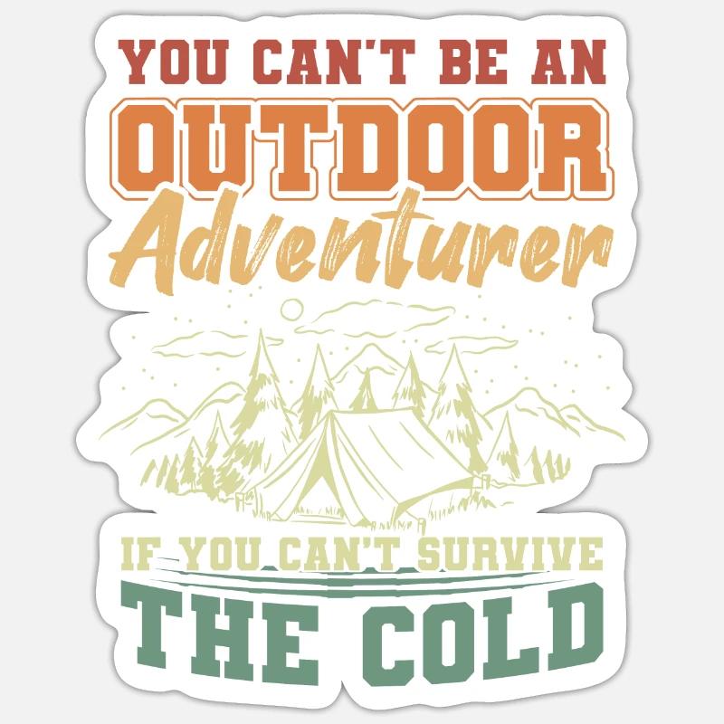 Cooling Survive Cold Adventurers - Sticker size S (10 x 10 cm) - white matte