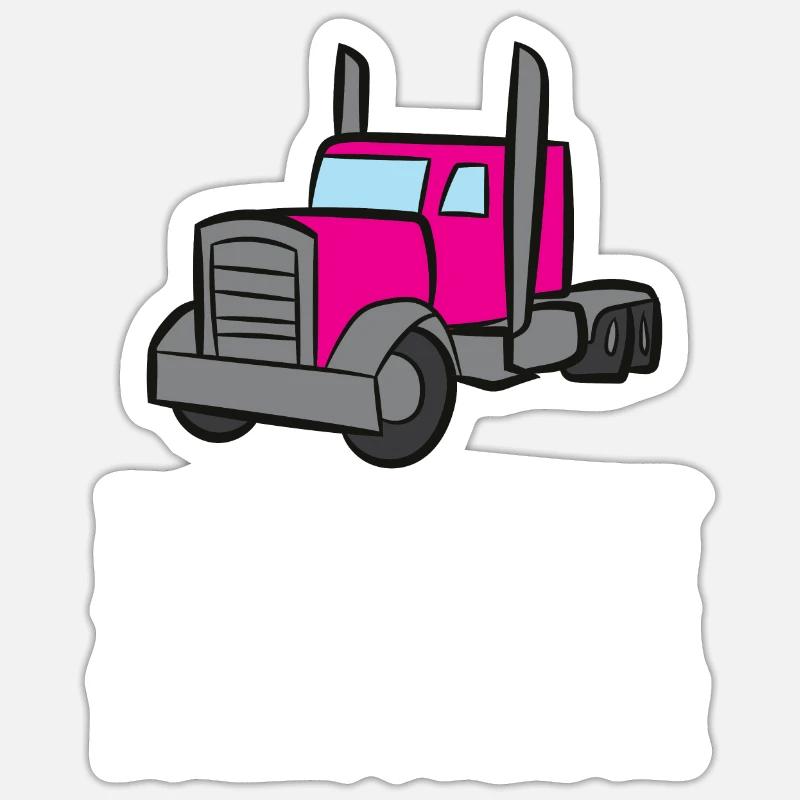 Lastbilchauffør Mor Kvinde Lastbilchauffør Trucker Mor - Sticker størrelse S (10 x 10 cm) - mat hvid