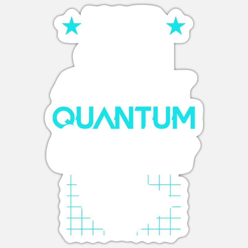 Quantencomputer Quantenmechanik - Sticker Größe S (10 x 10 cm) - Mattweiß