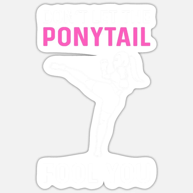 Ne vous laissez pas berner par la queue de cheval. Sticker taille S (10 x 10 cm)