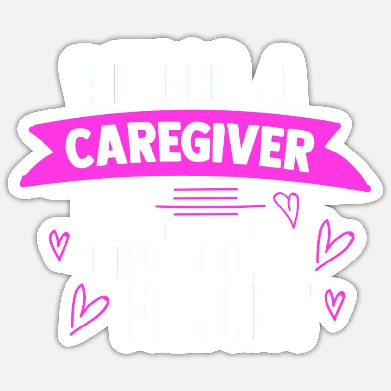Soignant Infirmier soignant - Sticker taille S (10 x 10 cm) - blanc mat