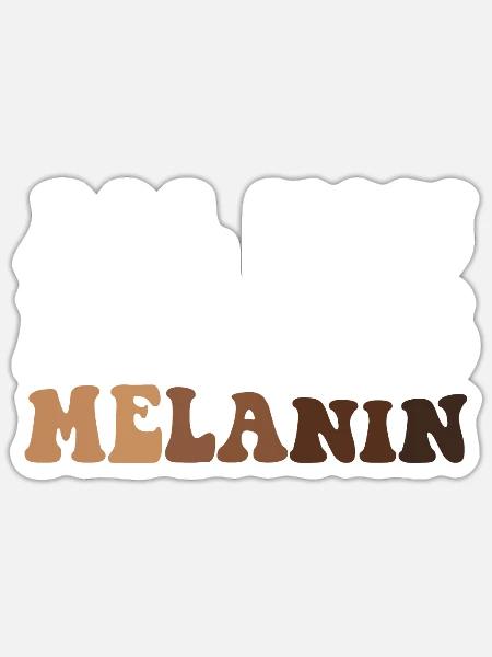 All You Need Is Melanin Proud Black Melanated - Sticker Größe S (10 x 10 cm) - Mattweiß