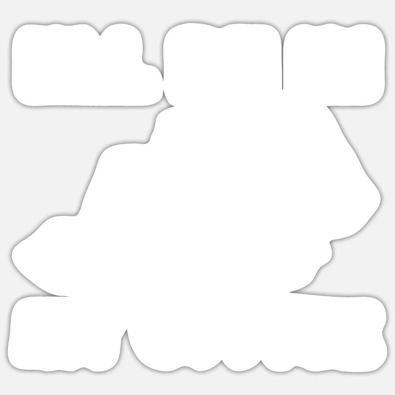 Funny Backhoe Loader Design - Sticker size S (10 x 10 cm) - white matte