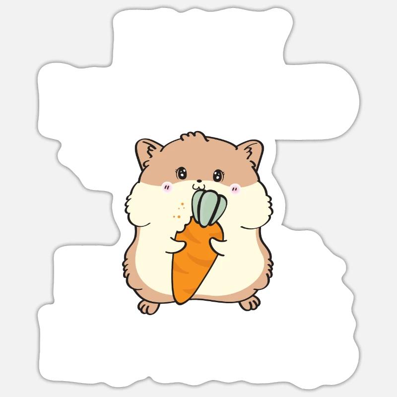 Hamster Gift Hamster Lovers - Sticker size S (10 x 10 cm) - white matte