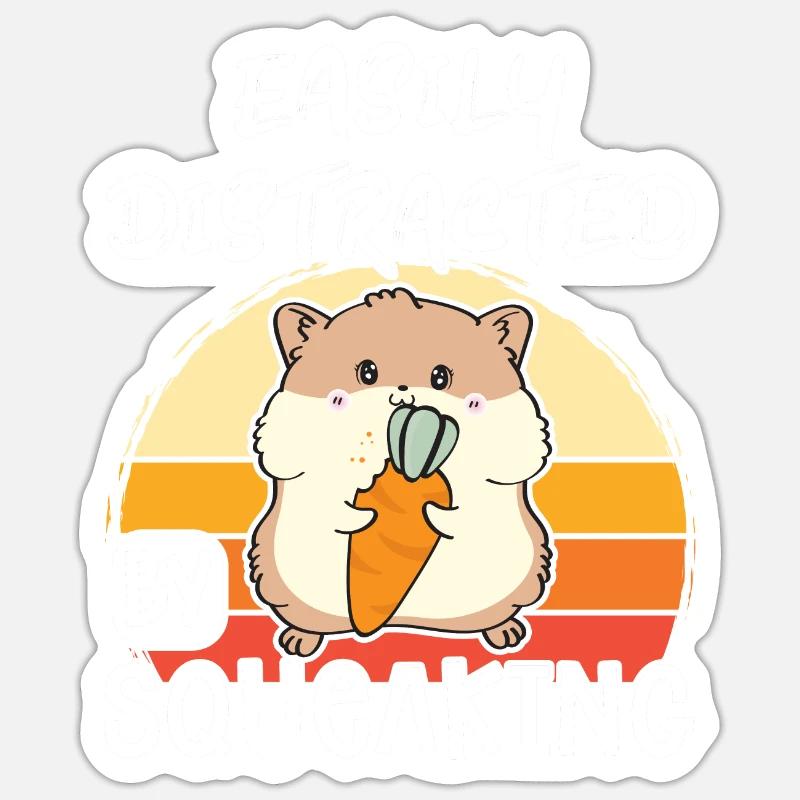 Hamster Gift Hamster Lovers - Sticker size S (10 x 10 cm) - white matte
