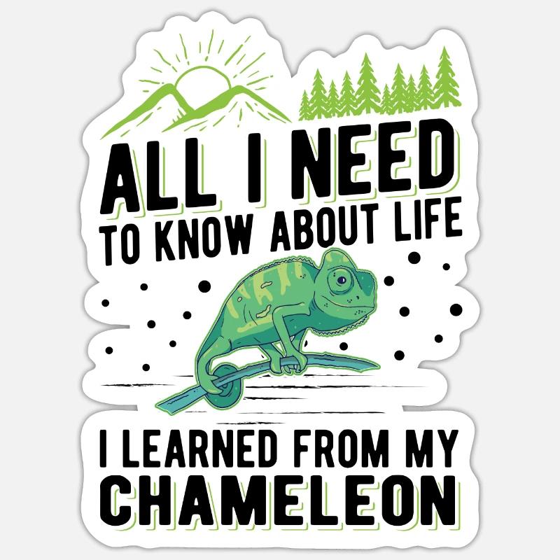 Chameleon Gift Chameleon - Sticker size S (10 x 10 cm) - white matte