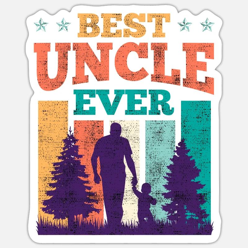 Best Uncle ever Uncle - Sticker size S (10 x 10 cm) - white matte