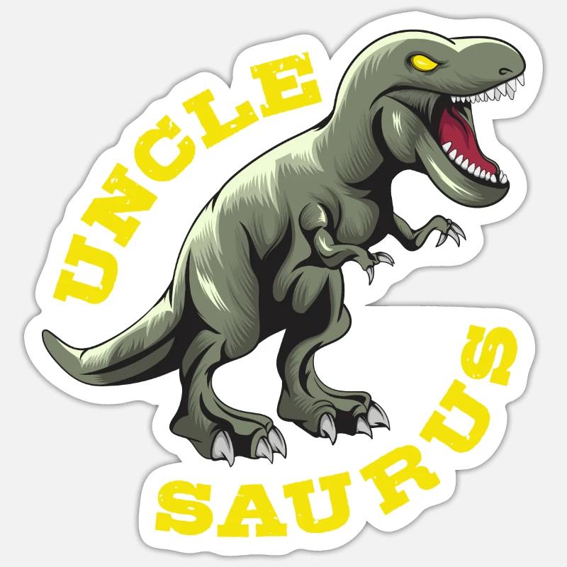 Uncle Saurus - Sticker size S (10 x 10 cm) - white matte
