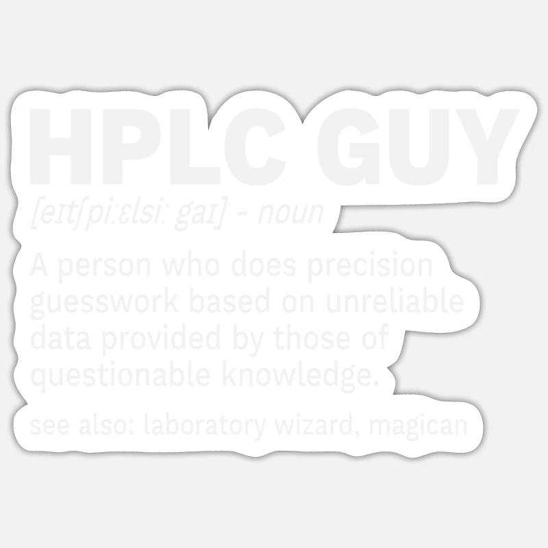 High performance liquid chromatography HPLC Guy Sticker size S (10 x 10 cm)