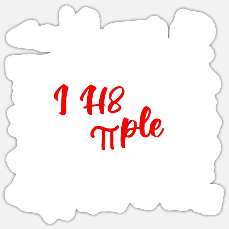 I hate people math Sticker size S (10 x 10 cm)