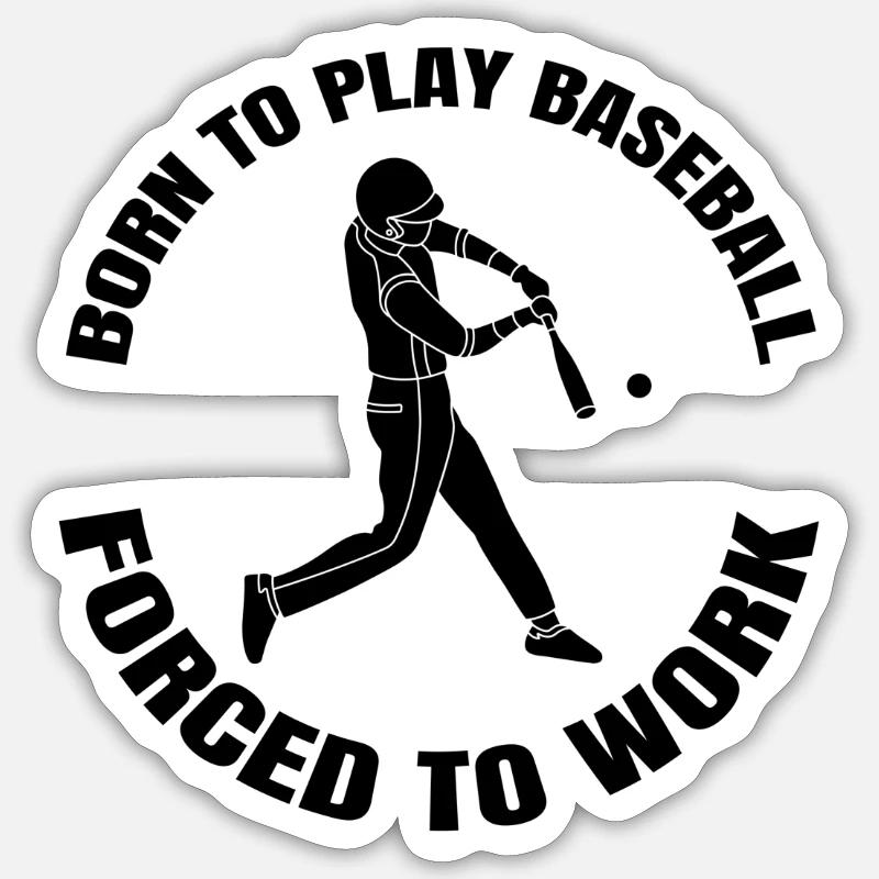 Cadeau de baseball Jeu de baseball Amateurs de baseball - Sticker taille S (10 x 10 cm) - blanc mat