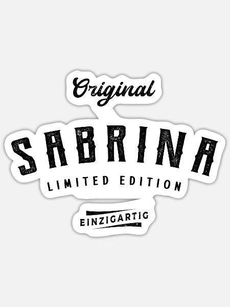 Sabrina Limited Edition - Sticker Größe S (10 x 10 cm) - Mattweiß