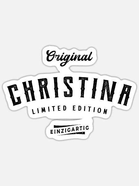 Christina Limited Edition - Sticker Größe S (10 x 10 cm) - Mattweiß